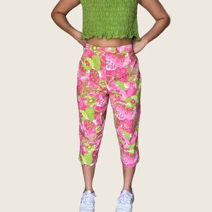 Briggs petite vintage floral groovy cropped pants